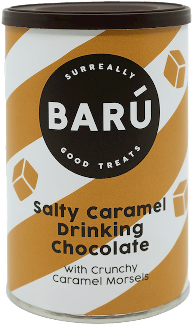 Wholesale Barú Salty Caramel Drinking Chocolate Powder in Canister 8.8 OZ- Bulk