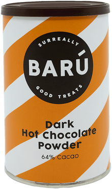 Wholesale Baru Drinking Powder: Dark Hot Chocolate Powder in canister 64% cocoa 8.8 OZ- Bulk