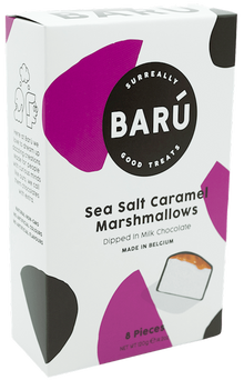 Wholesale Baru 8Pc. Individually Wrapped Marshmallows In Milk Chocolate With Sea Salt And Caramel In Box 4.23 Oz.- Bulk