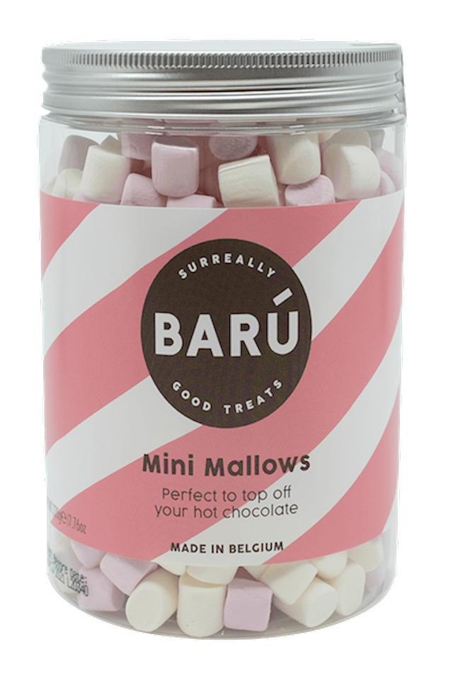 Wholesale Baru Belgian Chocolate Mini Marshmallows Gift Jar 7.76 OZ- Bulk