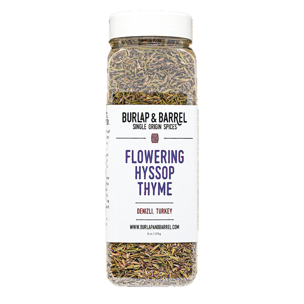 Wholesale Burlap & Barrel Whole Flowering Hyssop Thyme Leaves 6oz- Bulk