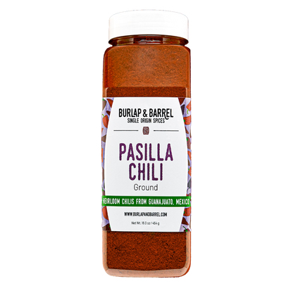Wholesale Burlap & Barrel Pasilla Chili Powder 16oz- Bulk