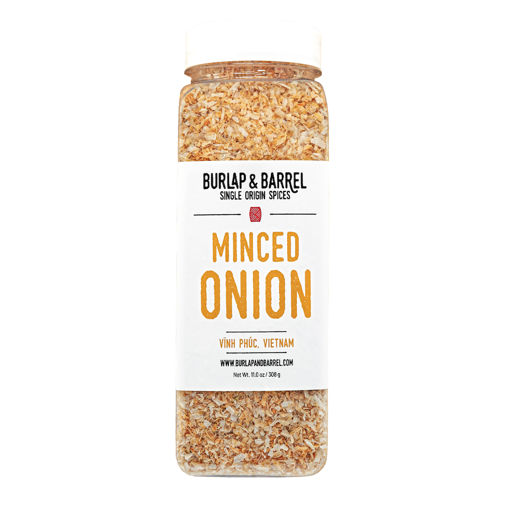 Wholesale Burlap & Barrel Minced Onion 11oz- Bulk