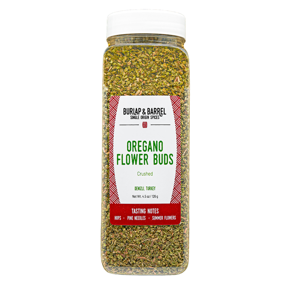 Wholesale Burlap & Barrel Crushed Oregano Buds 4.5oz- Bulk