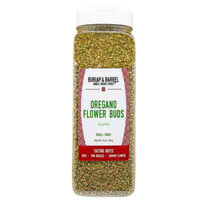 Wholesale Burlap & Barrel Crushed Oregano Buds 4.5oz- Bulk