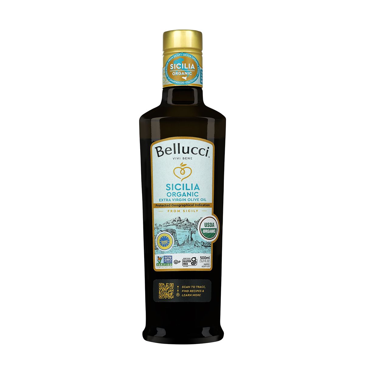 Wholesale Bellucci Sicilian PGI Organic EVOO 16.9 fl oz ()- Bulk