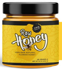 Wholesale BeeMax Raw Natural Flower Honey Jar Design #4 – 16 Oz- Bulk