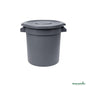 Wholesale Restaurantware Gray 10 Gal Plastic Trash Can and Lid - 18.3" X 15.7" X 17.3"- Bulk