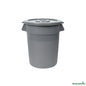Wholesale Restaurantware Gray 32 Gal Plastic Trash Can and Lid - 25" X 22" X 27.4"- Bulk