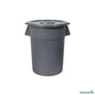 Wholesale Restaurantware Gray 44 Gal Plastic Trash Can and Lid - 27.6" X 23.8" X 31.1"- Bulk