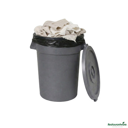 Wholesale Restaurantware Gray 44 Gal Plastic Trash Can and Lid - 27.6" X 23.8" X 31.1"- Bulk