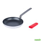 Wholesale Restaurantware Bundle: 6 Aluminum 10" Induction Ready Fry Pans and 6 Red Sleeves- Bulk