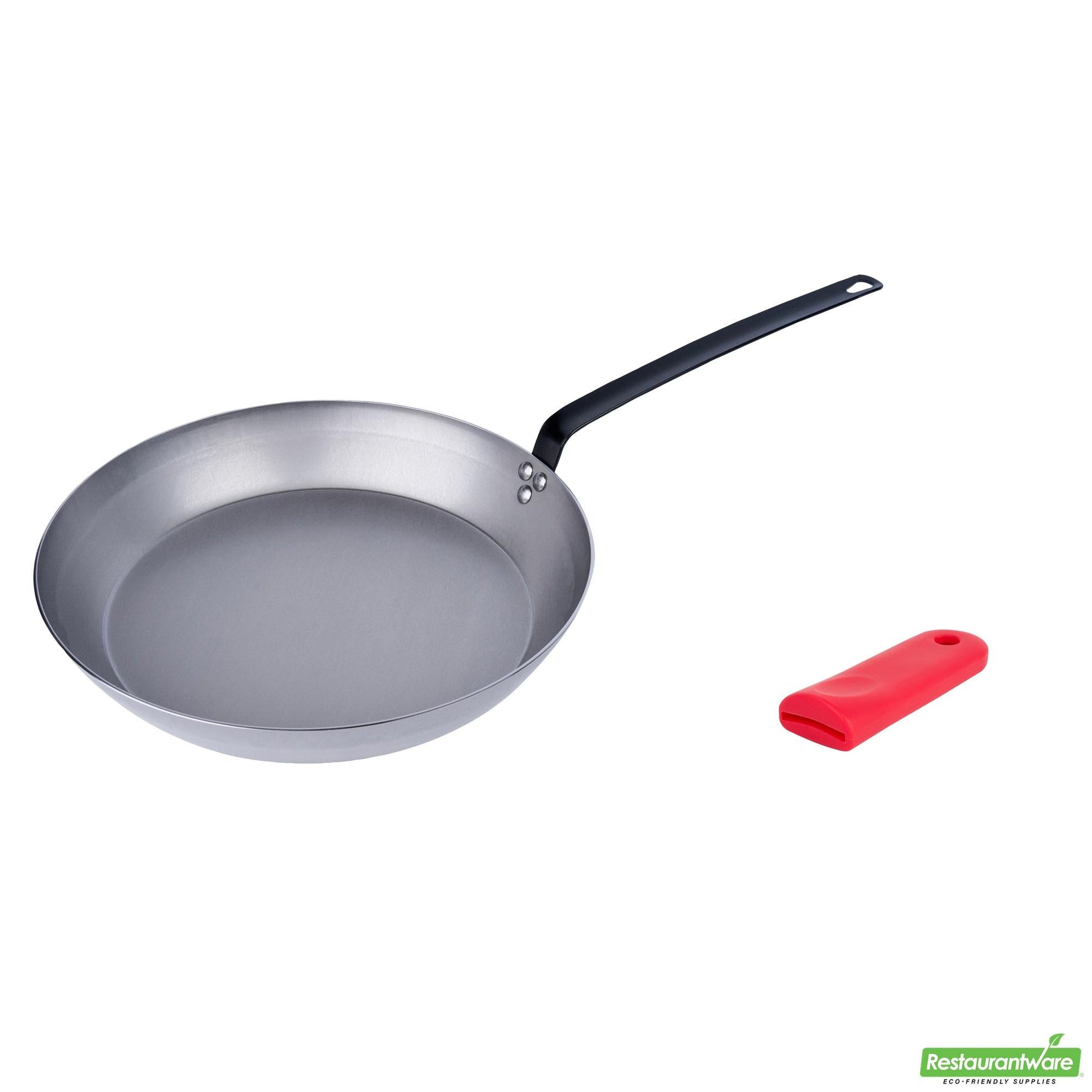 Wholesale Restaurantware Bundle: 1 Carbon Steel 16" Non-Stick Fry Pan and 1 Sleeve- Bulk