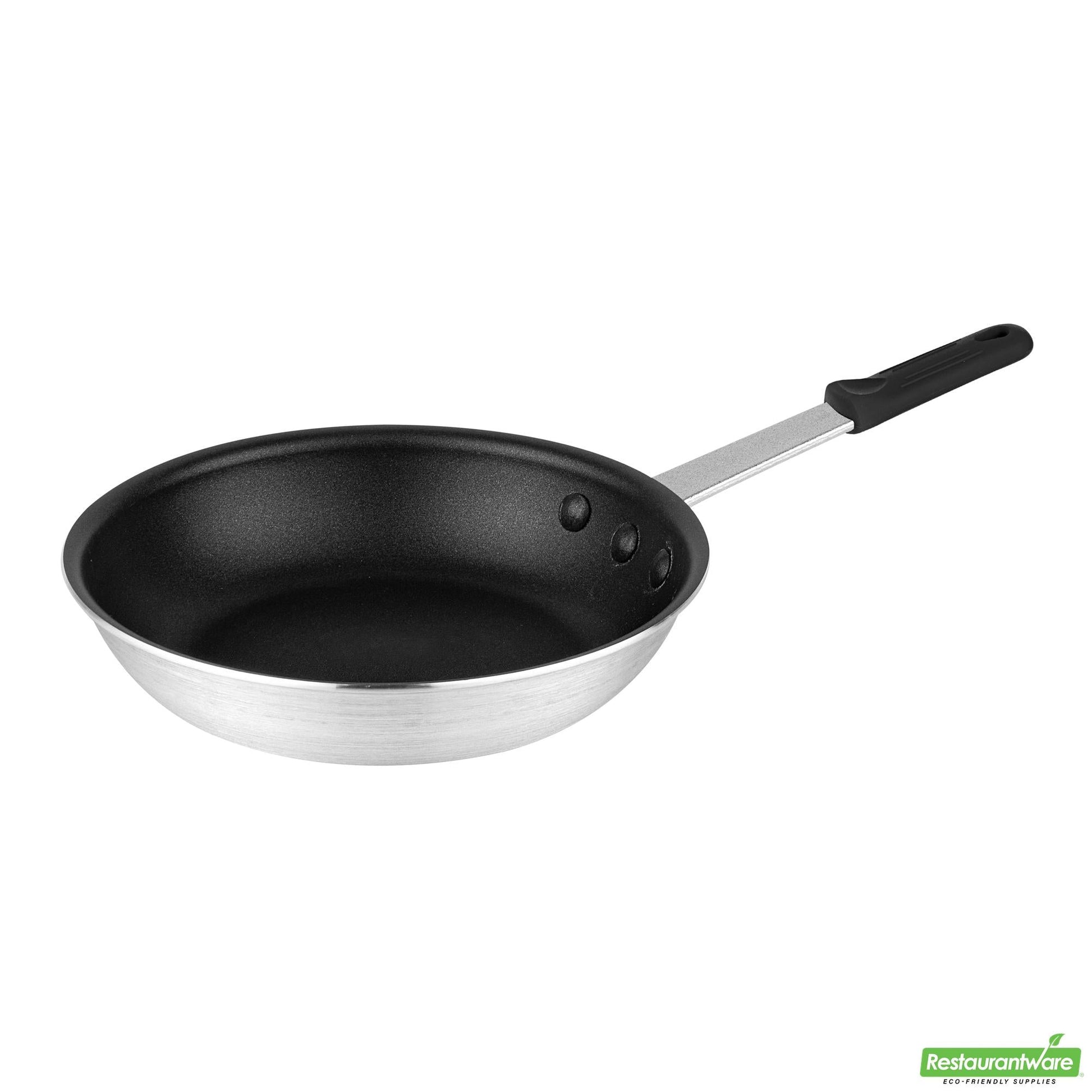Wholesale Restaurantware Bundle: 6 Aluminum 9" Non-Stick Fry Pans and 6 Black Sleeves- Bulk