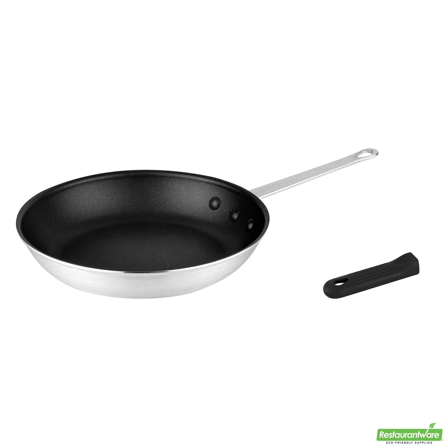 Wholesale Restaurantware Bundle: 1 Aluminum 10" Non-Stick Fry Pan and 1 Black Sleeve- Bulk