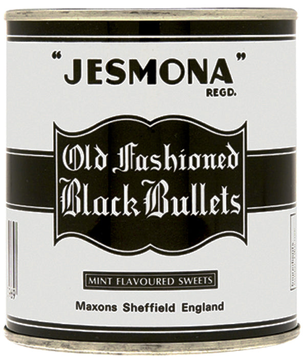 Wholesale Jesmona Black Bullets Peppermints, Tin- Bulk
