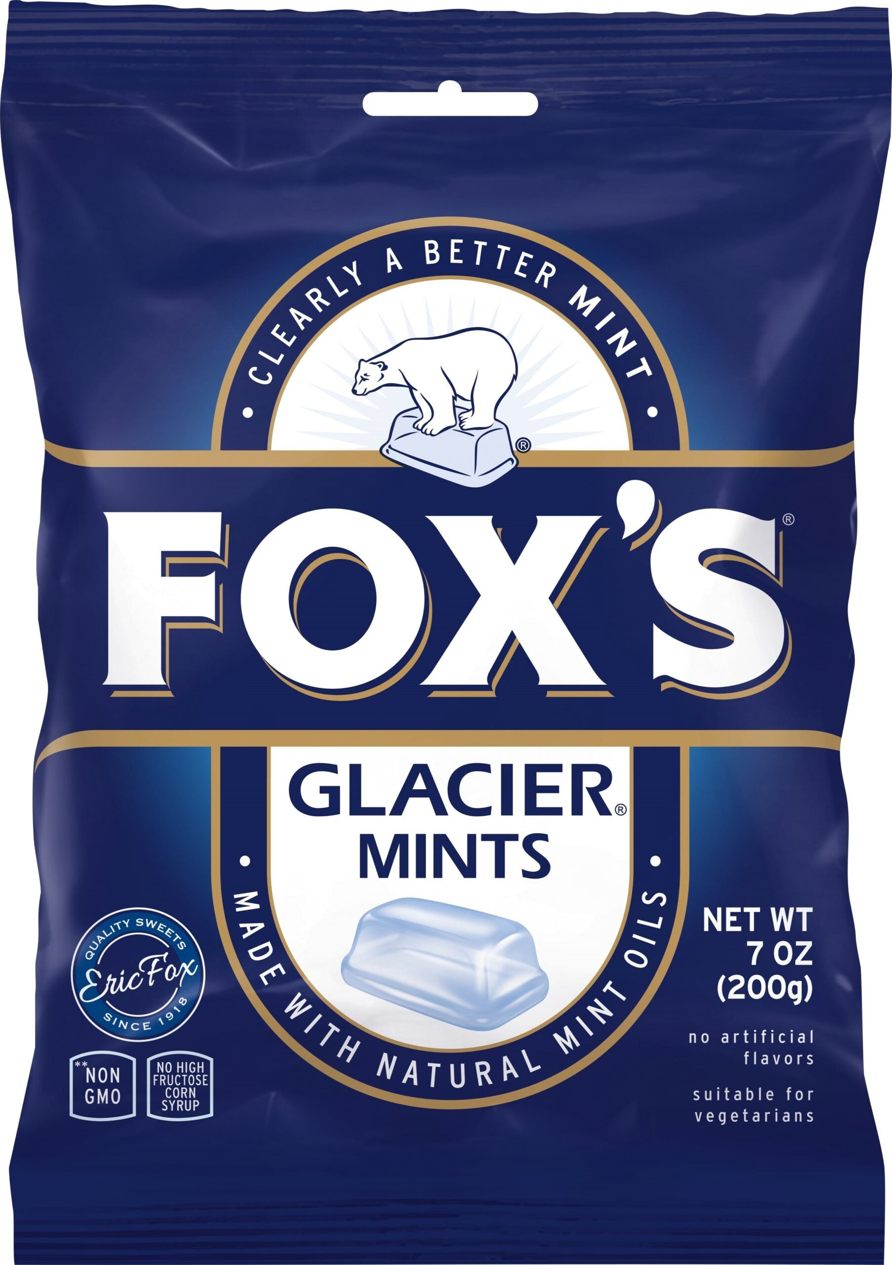 Wholesale Fox's Glacier Mints, Bag 7.05oz (200g)- Bulk