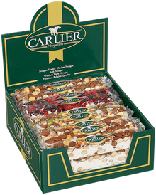 Wholesale Carlier 27 Assorted Deluxe Nougat Bars in Display 3.5 OZ- Bulk