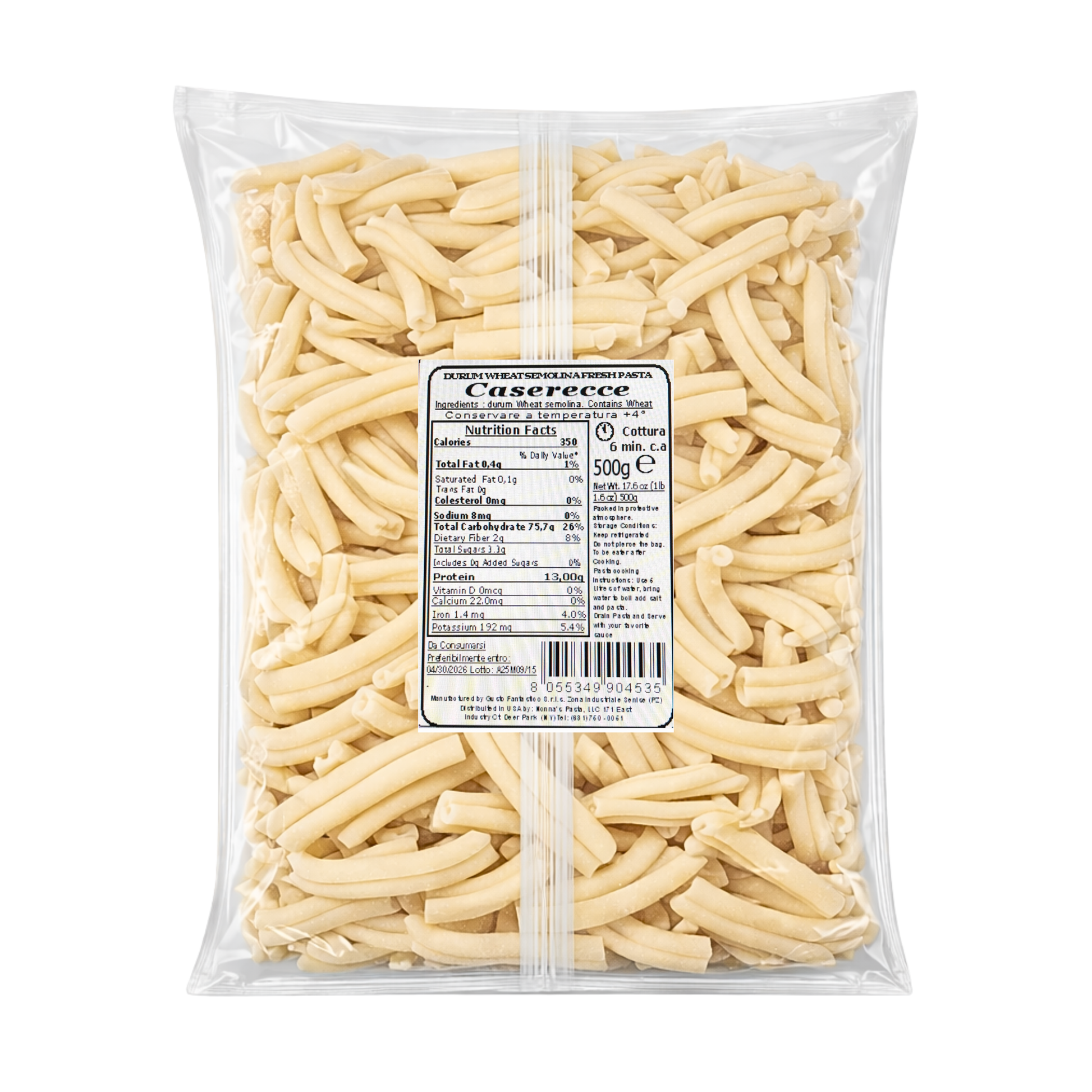 Wholesale Nonna's Casarecce Fresh Pasta- Bulk