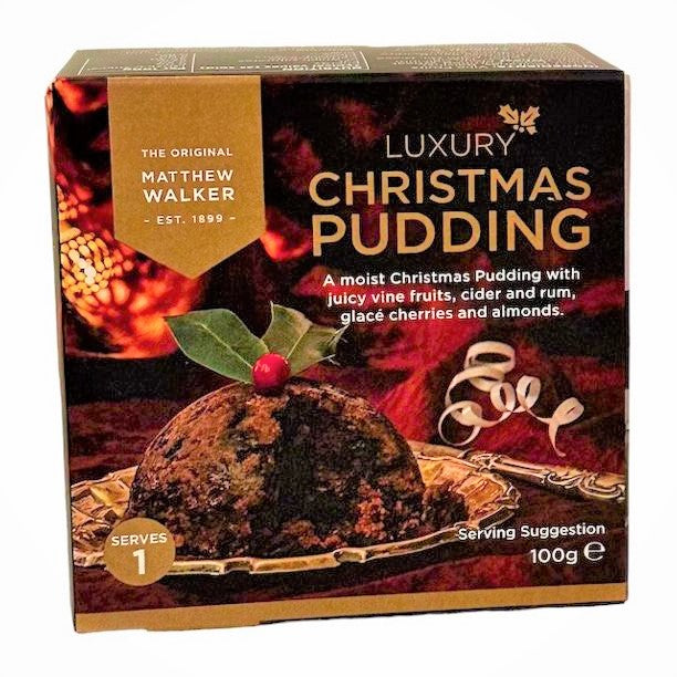 Wholesale Matthew Walker Luxury Christmas Pudding, Box 3.53oz (100g)- Bulk