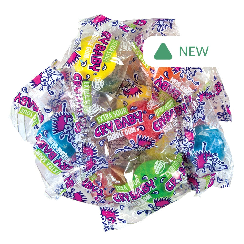 Wholesale Cry Baby Tearjerker Wrapped Gumballs 850 Ct- Bulk