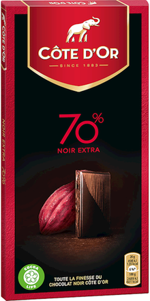 Wholesale Cote D'or Tablet Noir De Noir (Dark) Intense 70% Cocoa 3.5 Oz.- Bulk