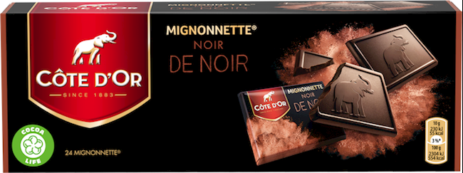 Wholesale Cote D'Or Mignonnettes Noir de Noir dark twenty-four piece box case of twelve boxes 8.4 OZ- Bulk