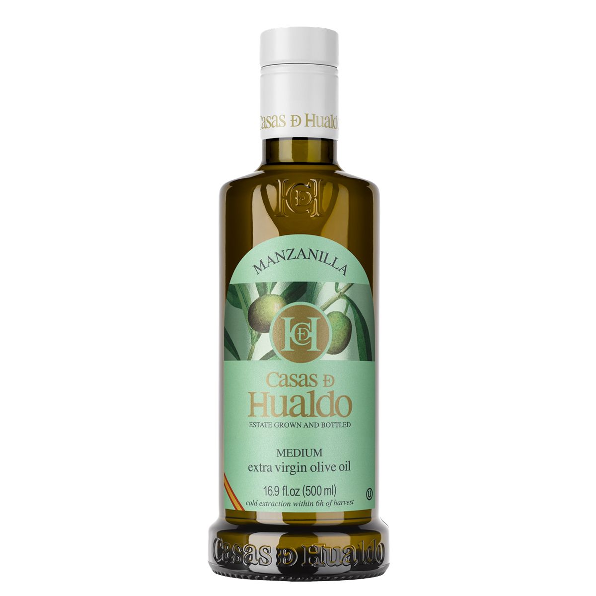 Wholesale Casas de Hualdo Manzanilla Extra Virgin Olive Oil 16.9 fl oz /- Bulk