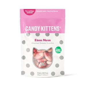 Wholesale Candy Kittens ETON MESS strawberry-cream vegan, 140g. / 4.9 oz. Pouches in display case of 7 4.9 oz- Bulk