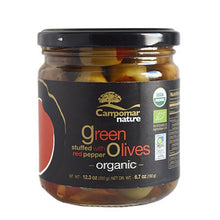 Wholesale Campomar Nature Organic Green Olives Stuffed w/Pepper . ()- Bulk