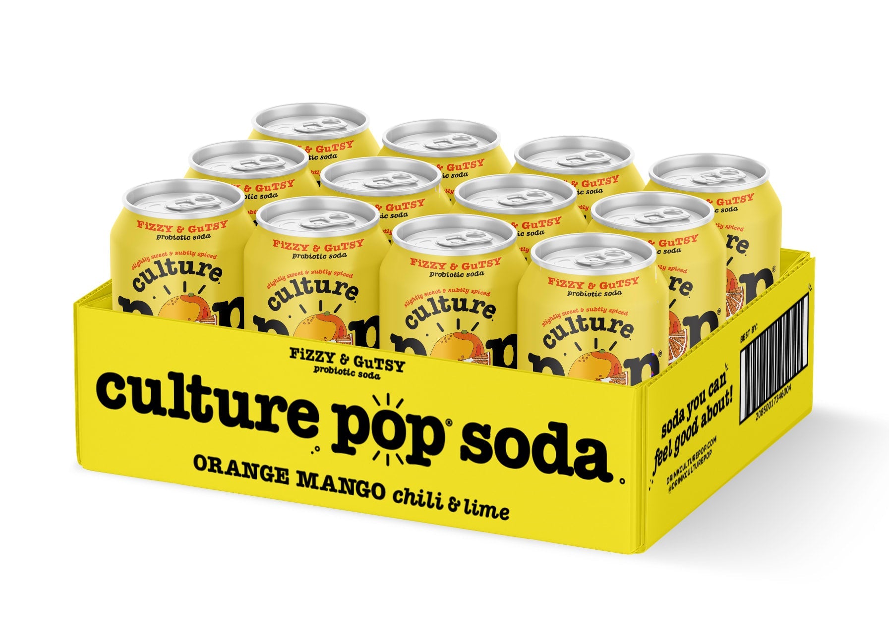 Wholesale Culture Pop 12/12 Oz Orange Mango- Bulk