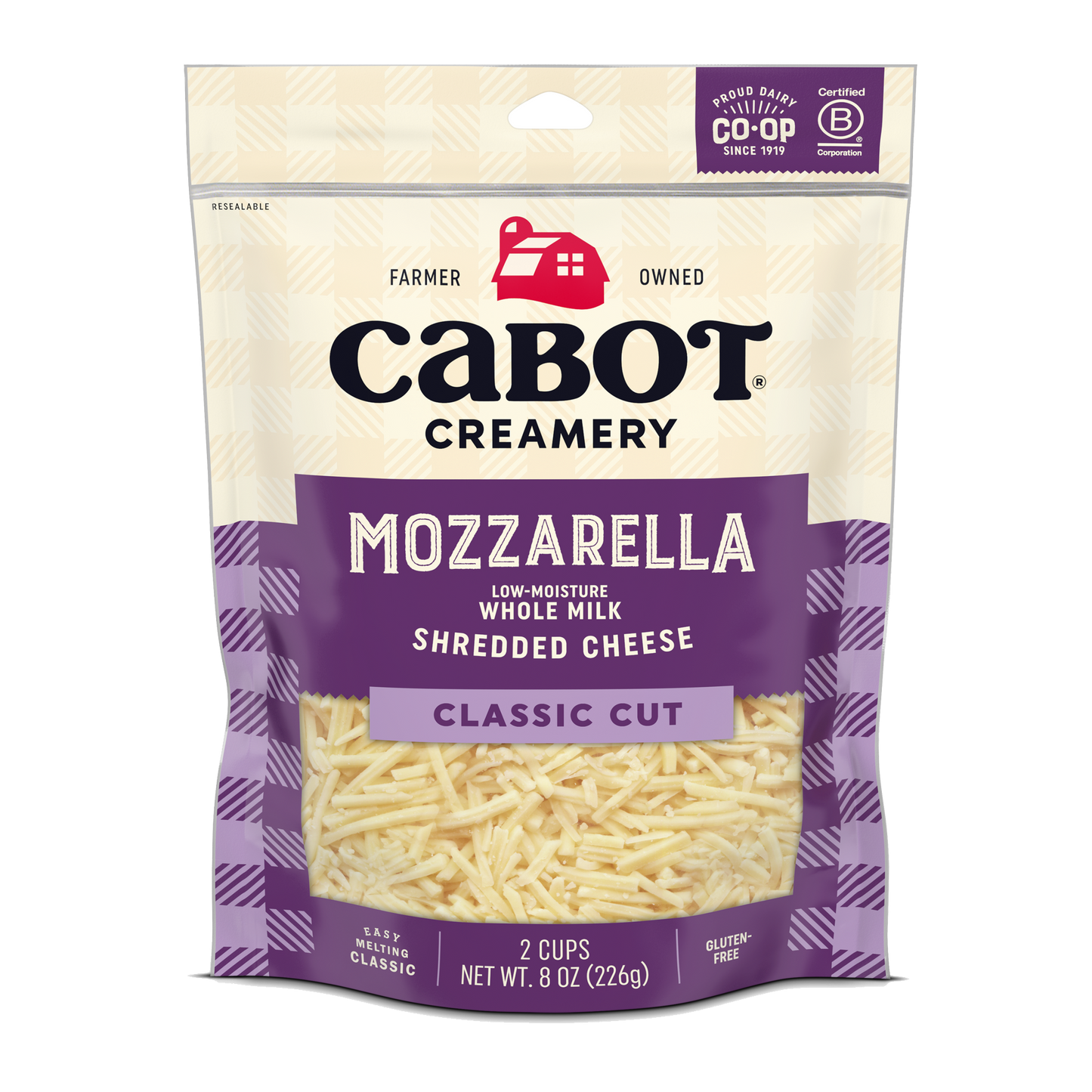 Wholesale Cabot Shredded Mozzarella- Bulk