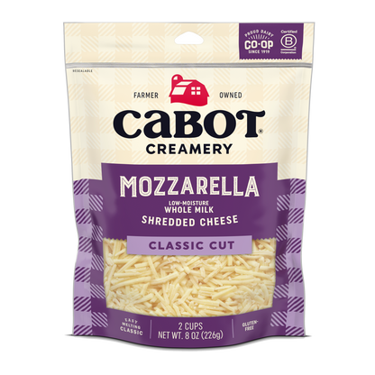 Wholesale Cabot Shredded Mozzarella- Bulk