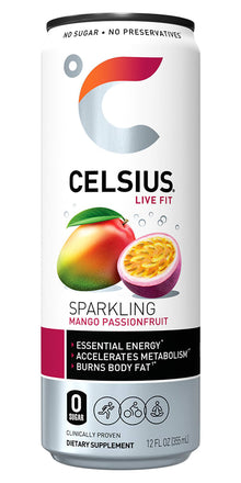 Wholesale Celsius 12/12 Oz Sparkling Mango Passion Fruit- Bulk