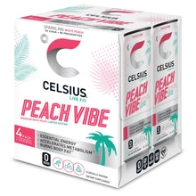Wholesale Celsius 6/4Pk 12 Oz Sparkling Peach Vibe- Bulk
