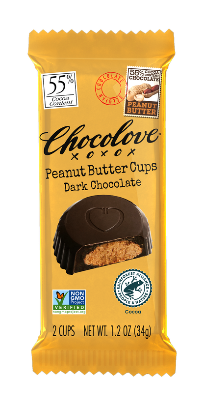 Wholesale Chocolove Dark Chocolate Peanut Butter Cups 1.2 Oz- Bulk