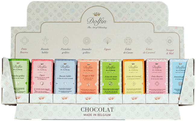 Wholesale Dolfin Sucre - Sale (Sweet And Salted) Mixed Display 8 Varieties, 200 Bars Per Display- Bulk