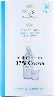 Wholesale Dolfin 70 gram Milk Chocolate Bar (37% cacao) 2.5 OZ- Bulk
