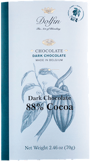 Wholesale Dolfin 70 gr Extra Dark Bar (88% cocoa) 2.5 oz- Bulk