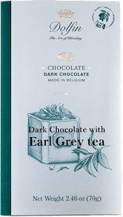 Wholesale Dolfin 70 gram Dark Chocolate Bar with Earl Grey Tea (60% Cacao) 2.5 OZ- Bulk