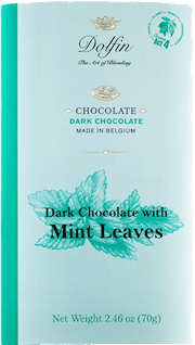 Wholesale Dolfin 70 Gram Bar Dark with Mint Leaves (60% Cocoa) 2.5 OZ- Bulk