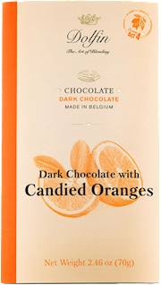 Wholesale Dolfin 70 gr Dark w/Orange Peel (60% cocoa) 2.5 oz- Bulk