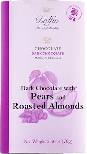 Wholesale Dolfin 70 gr Dark Bar w/Pear & Roasted Almonds 2.5 oz- Bulk