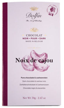 Wholesale Dolfin 70 Gr Dark With Cashew Nuts 2.5 Oz- Bulk