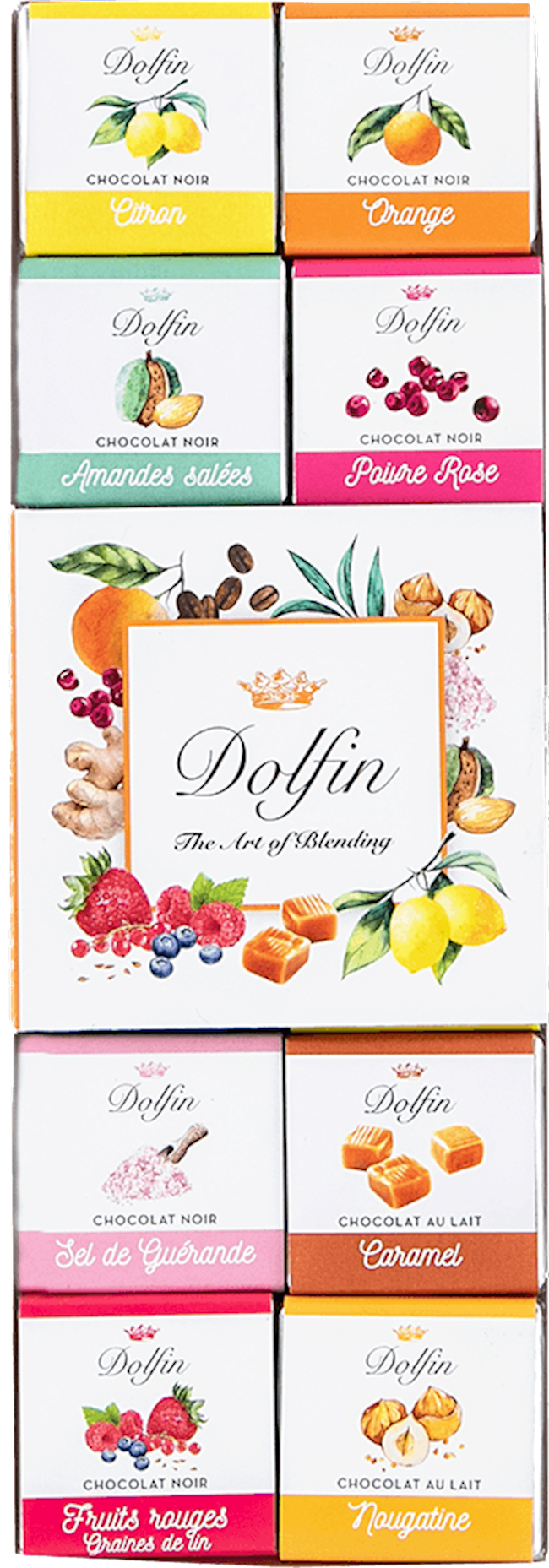 Wholesale Dolfin Panache Assorted Napolitains Box - 24 piece (variety pack) 3.8 OZ- Bulk