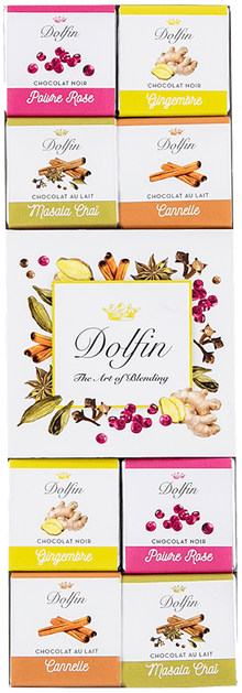 Wholesale Dolfin Chocolates 24 Piece Box with Napolitains Spices Variety Pack 3.8 OZ- Bulk