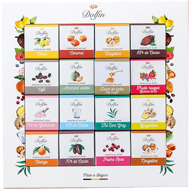 Wholesale Dolfin Chocolates 48 Piece Box with Napolitains-Panache (Variety Pack) 7.6 OZ- Bulk