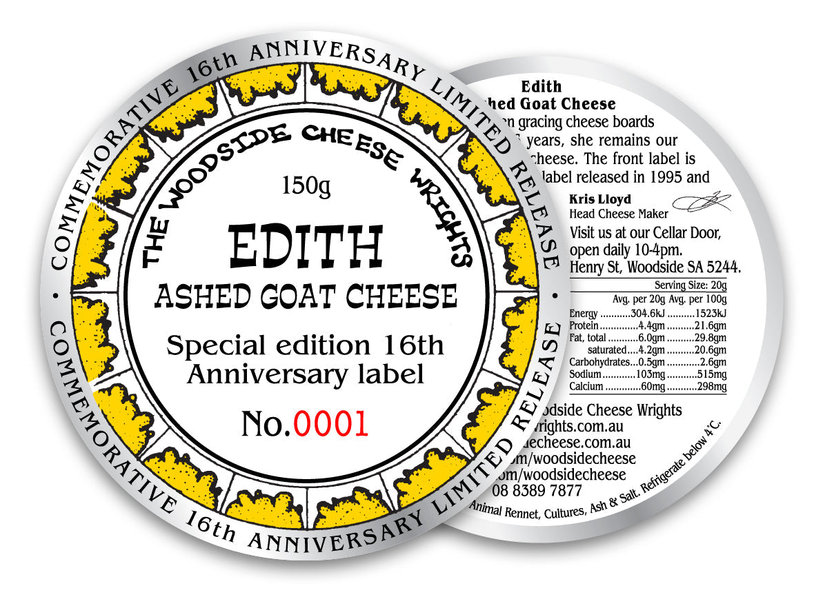 Wholesale Woodsde Edith Goat Ash Ripe 150G- Bulk