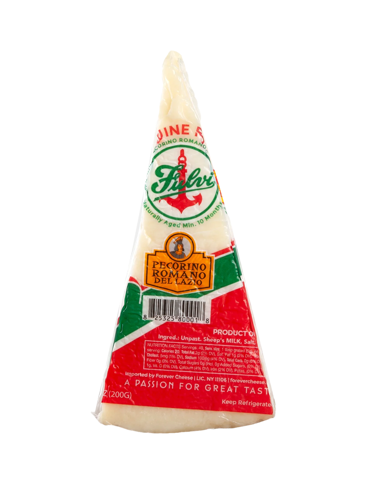 Wholesale Fulvi Exact Weight Fulvi Romano Cheese Wedges 200g- Bulk