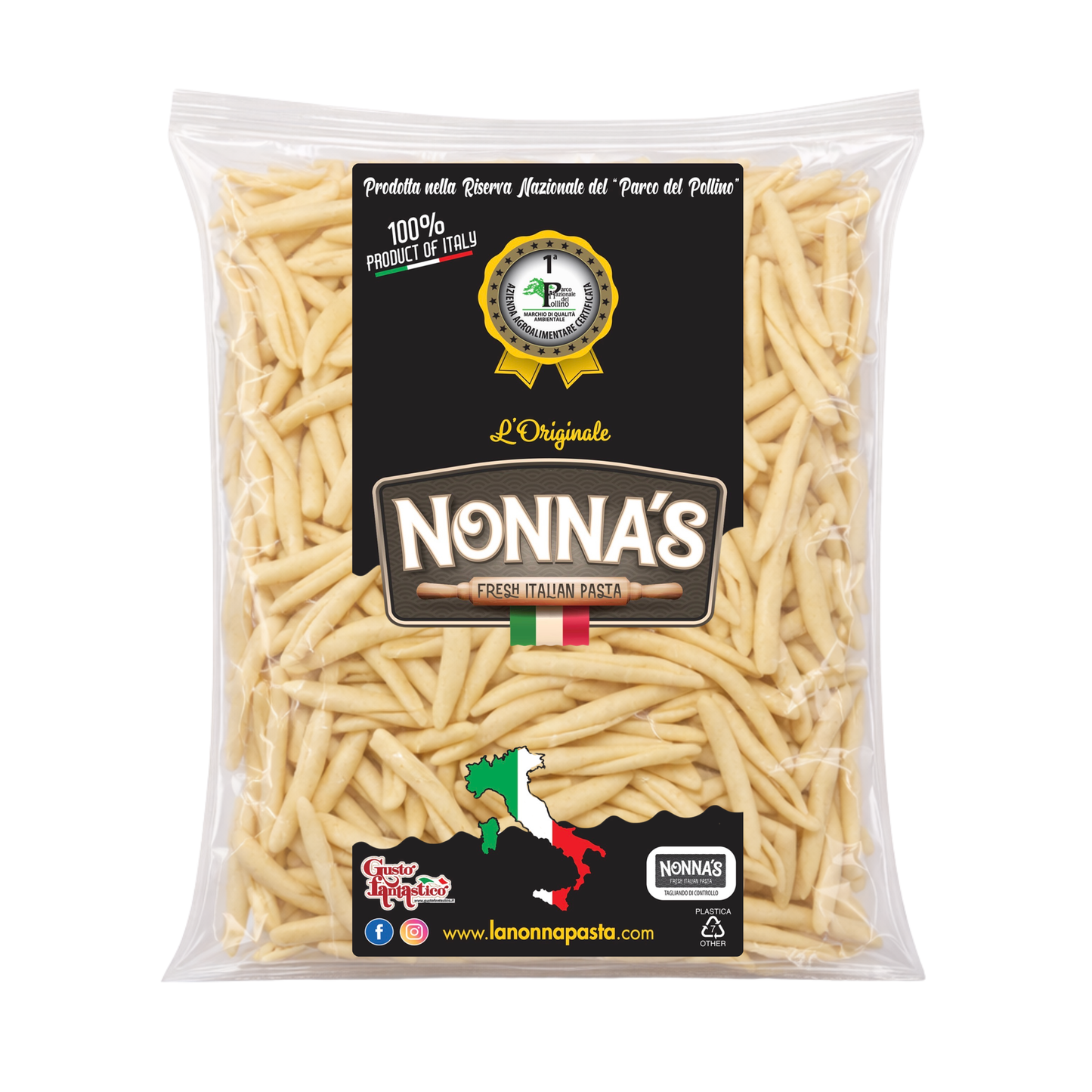 Wholesale Nonna's Fresh Pasta Fusilli Corti- Bulk